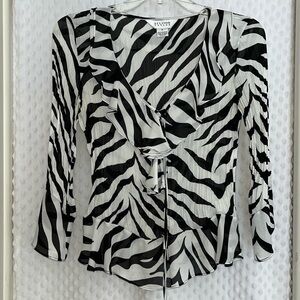 Allison Taylor’s 3/4 sleeve zebra blouse